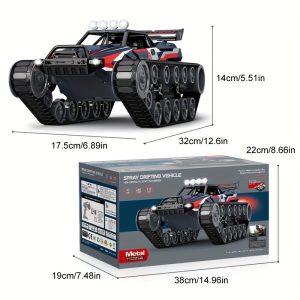 Remote Control Crawler High Speed Tank Off-Road 4WD RC Car, 2.4 Ghz RC Army Truck, 1/12 Drift Tank RC Tank Halloween Christmas Gift