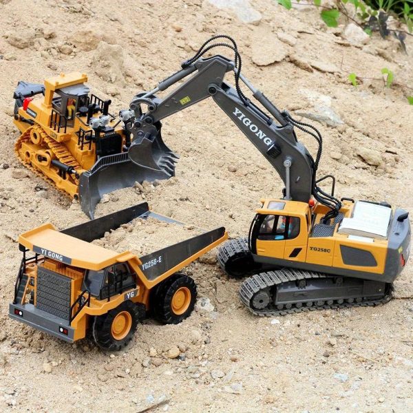 Remote Control Car Toy, Radio Control Excavator Dump Truck Bulldozer Electric Car, Birthday Gift Halloween Christmas Gift