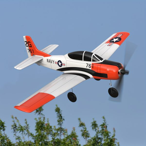 VOLANTEXRC RC Plane T28 2.4Ghz 4CH With Xpilot Stabilization System One Key Aerobatic With 2 Batteries Remote Control Airplane RTF For Beginner 761-9 RTF