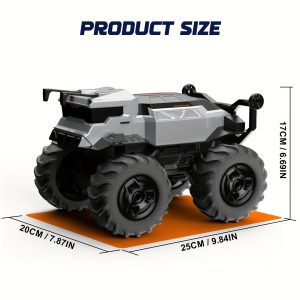 1:16 scale amphibious RC car RC 4WD off-road vehicle Can be rotated 360 degrees and upright driving Can be assembled in the shell of the building blocks Ideal children's holiday gifts