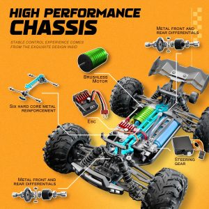 High-Speed 1:16 Scale RC Drift Car | Durable 4WD 70Km/h | Brushless Motor, USB Charging | Perfect Race Gift for 14+