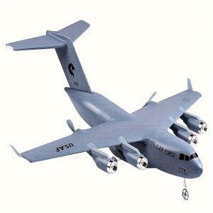 Two-Channel Remote Control Aircraft, C17 Large Transport Aircraft DIY Model, Primary Fighter, Anti-fall Foam Glider Toy