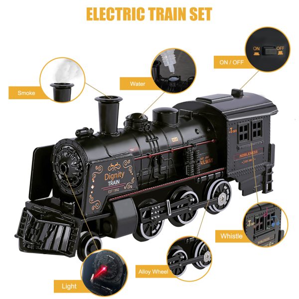 Kids Train Set Electric Metal Trains Boys Toy, As Halloween, Chrismas Gift